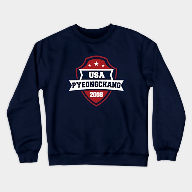 USA Pyeongchang 2018 Crewneck Sweatshirt by OffesniveLine